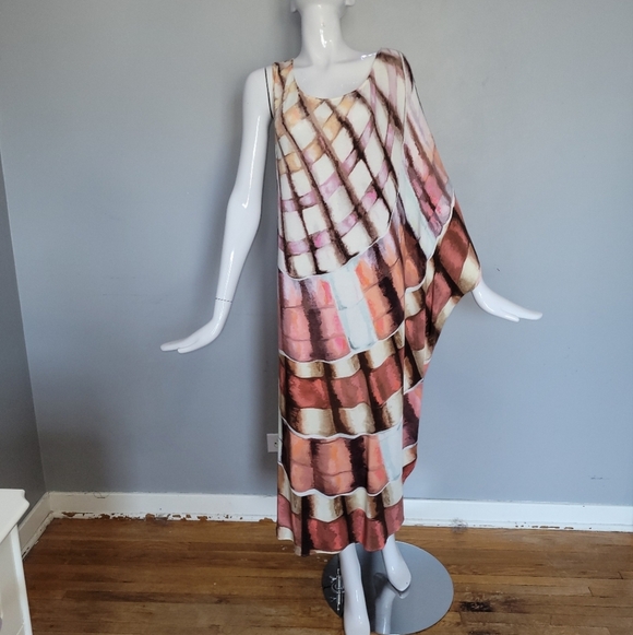 Mara Hoffman Dresses & Skirts - Mara Hoffman One Shoulder Kaftan in Shells Flamingo, VGUC, Size M/L
